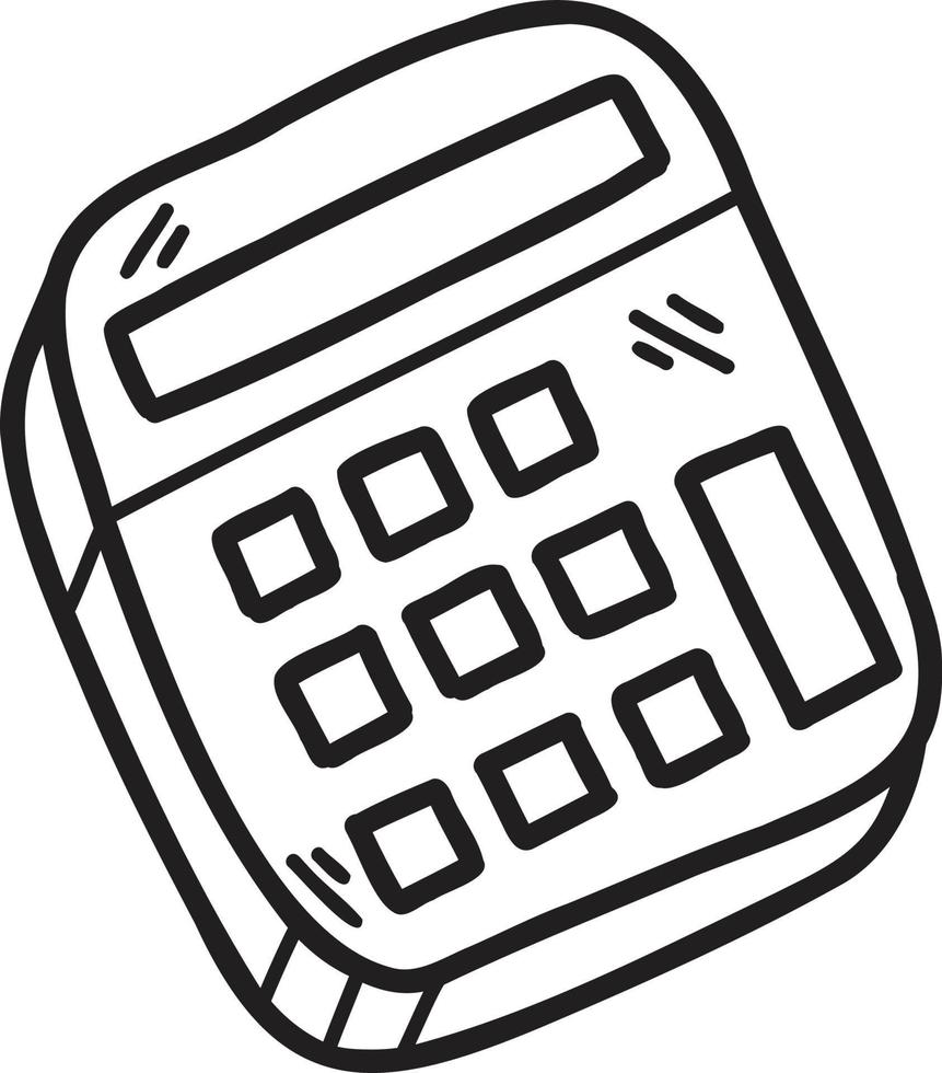 illustration de calculatrice dessinée à la main vecteur