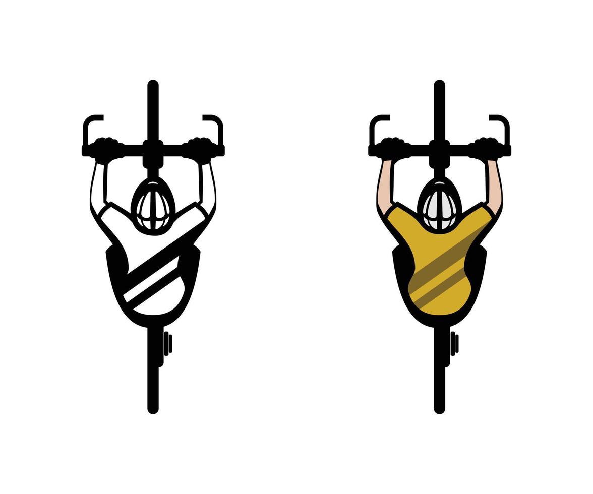 illustration de conception de motard vélo vecteur