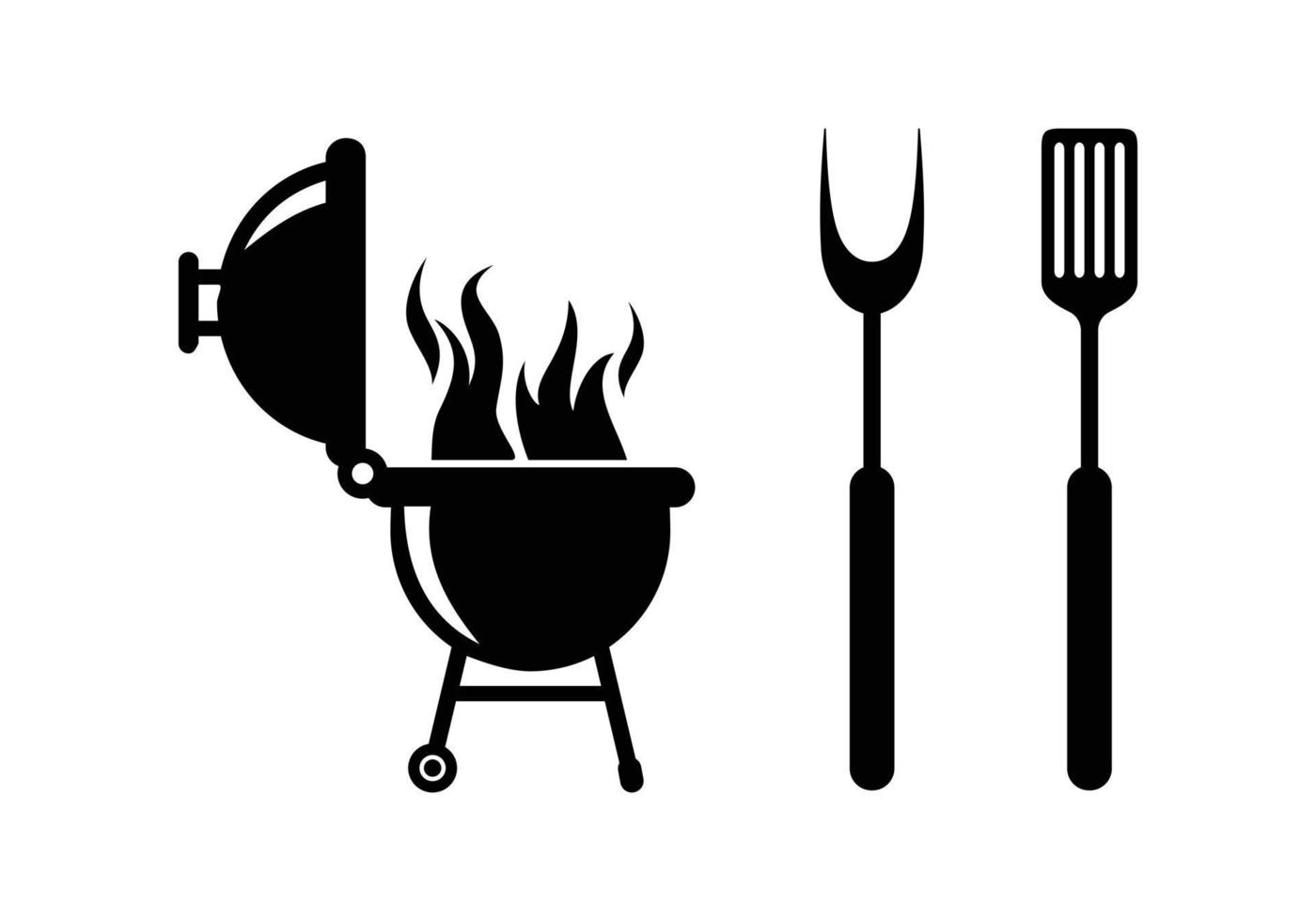 illustration de conception d'outil de barbecue vecteur