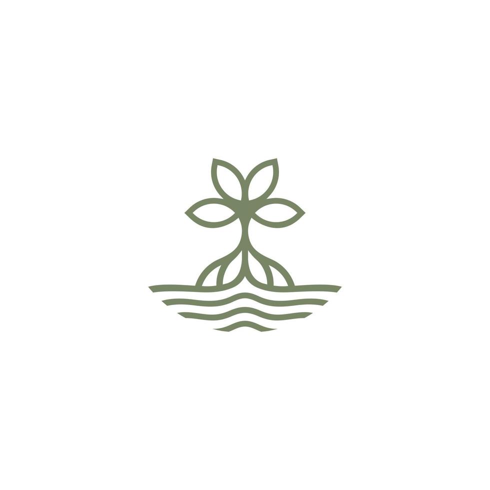 illustration de l'icône vectorielle du logo de la plante vecteur