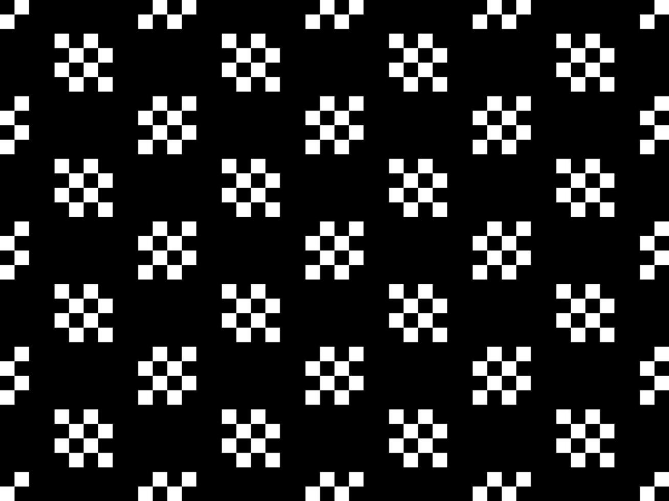 motif abstrait sans couture sur fond noir. style de pixels vecteur