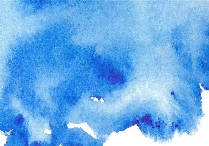 Fond bleu d'aquarelle vecteur gratuit