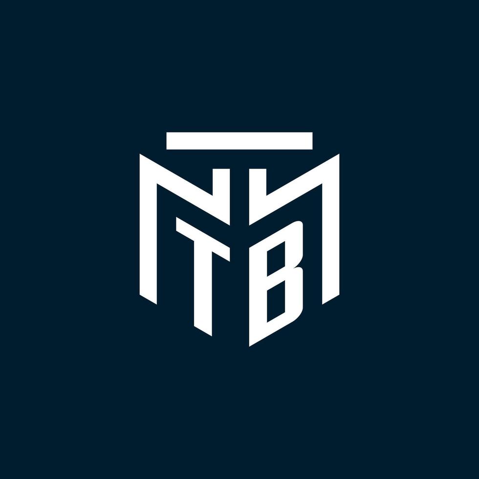 logo initial du monogramme tb avec un design de style géométrique abstrait vecteur