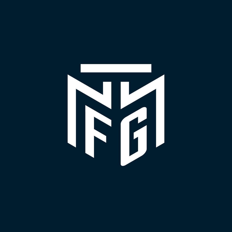 logo initial monogramme fg avec un design de style géométrique abstrait vecteur