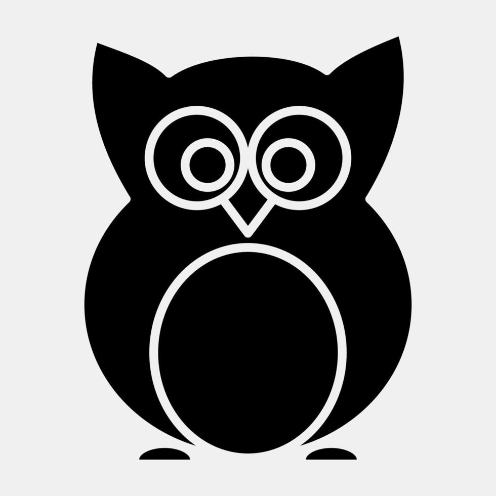icône owl.icon dans le style de glyphe. convient aux impressions, affiches, dépliants, décoration de fête, carte de voeux, etc. vecteur