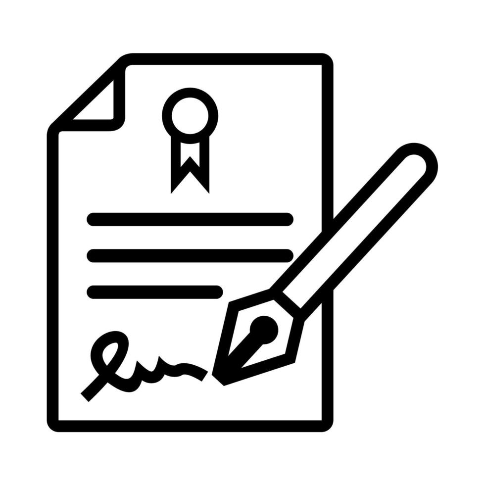 illustration graphique vectoriel de l'accord, de la certification, de l'icône du contrat
