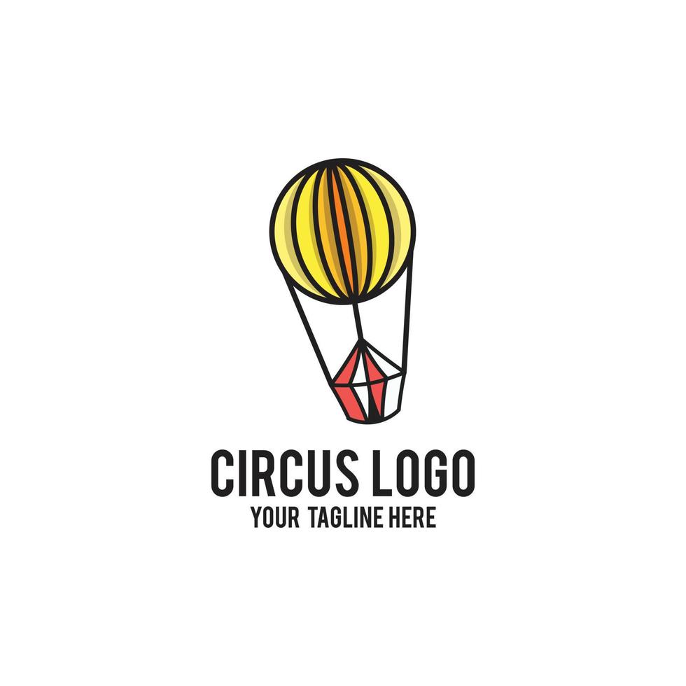 concept moderne de conception de logo de cirque vecteur