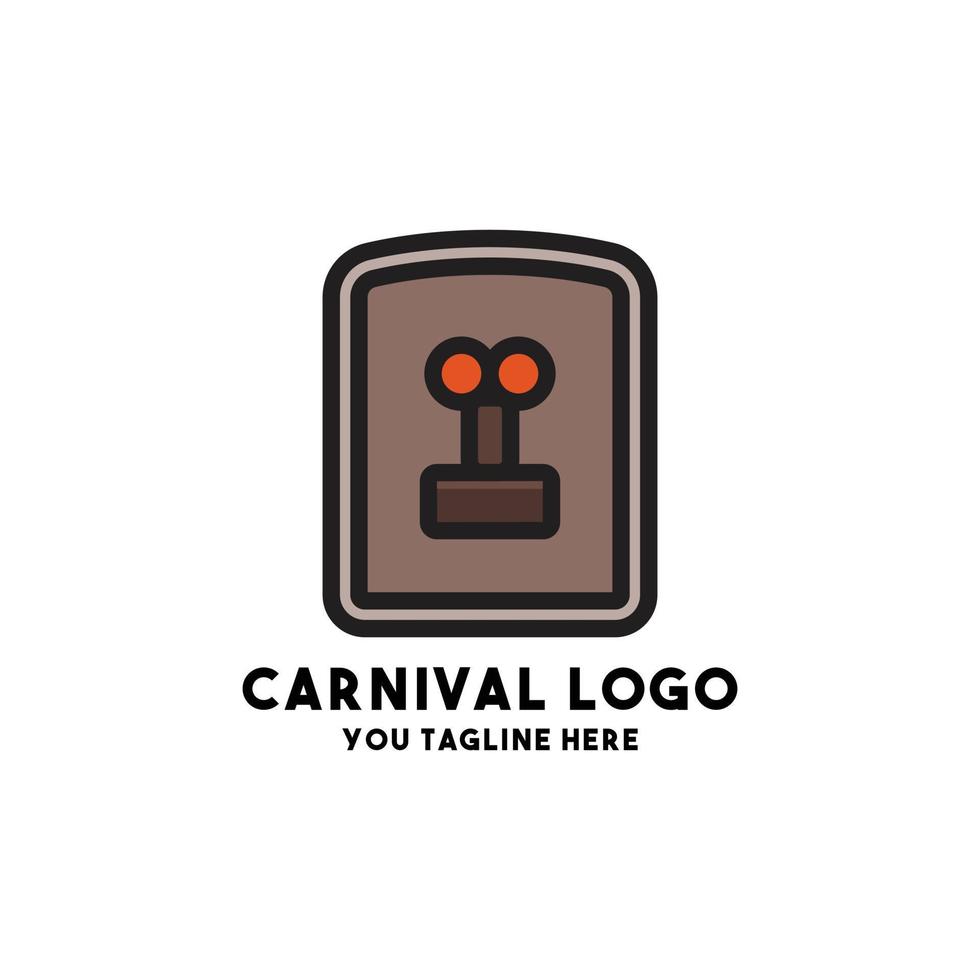 conception de concept de logo de carnaval moderne vecteur