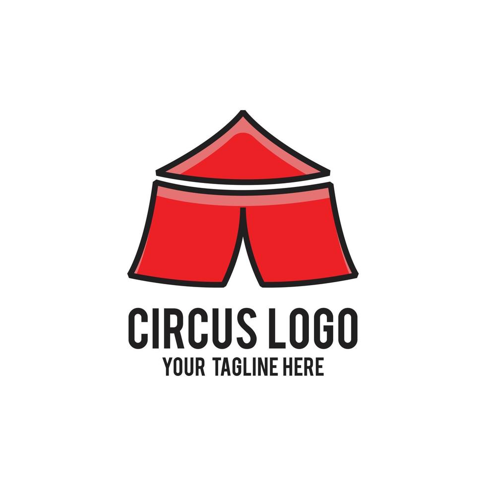 concept moderne de conception de logo de cirque vecteur