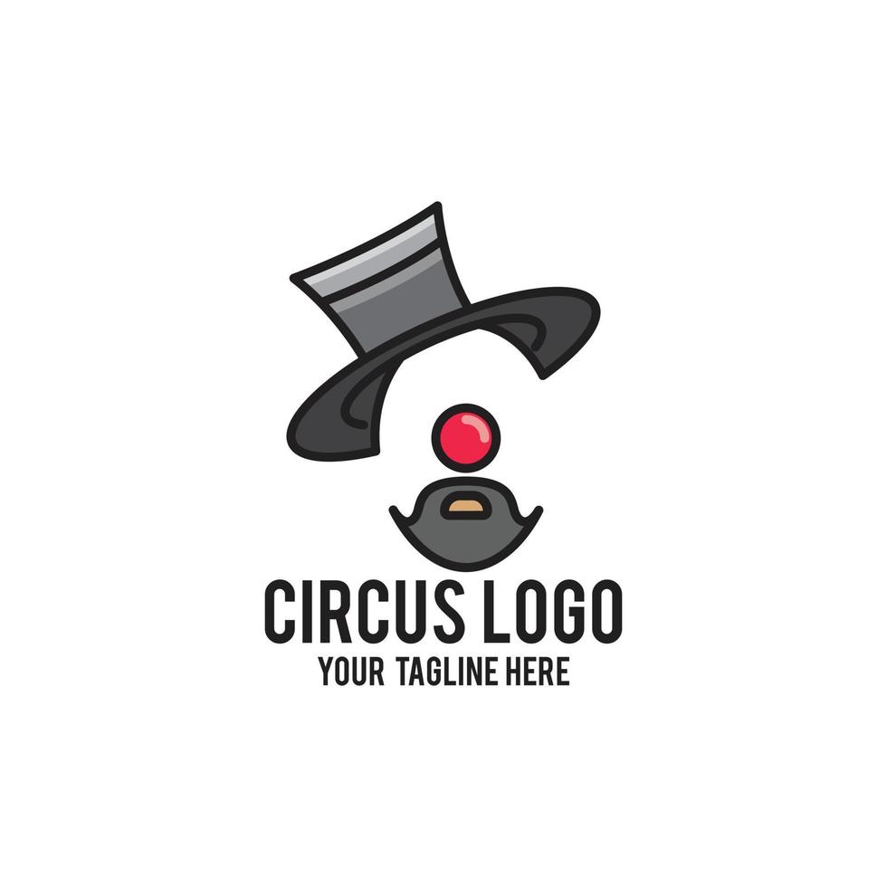 concept moderne de conception de logo de cirque vecteur