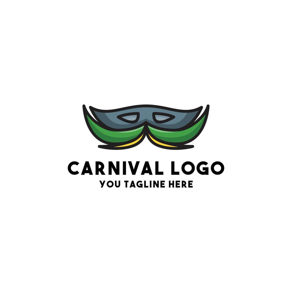 conception de concept de logo de carnaval moderne vecteur
