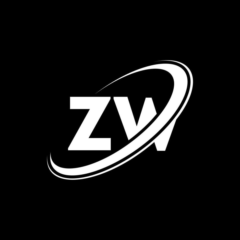 création de logo de lettre zw zw. lettre initiale zw cercle lié logo monogramme majuscule rouge et bleu. logo zw, conception zw. zw, zw vecteur