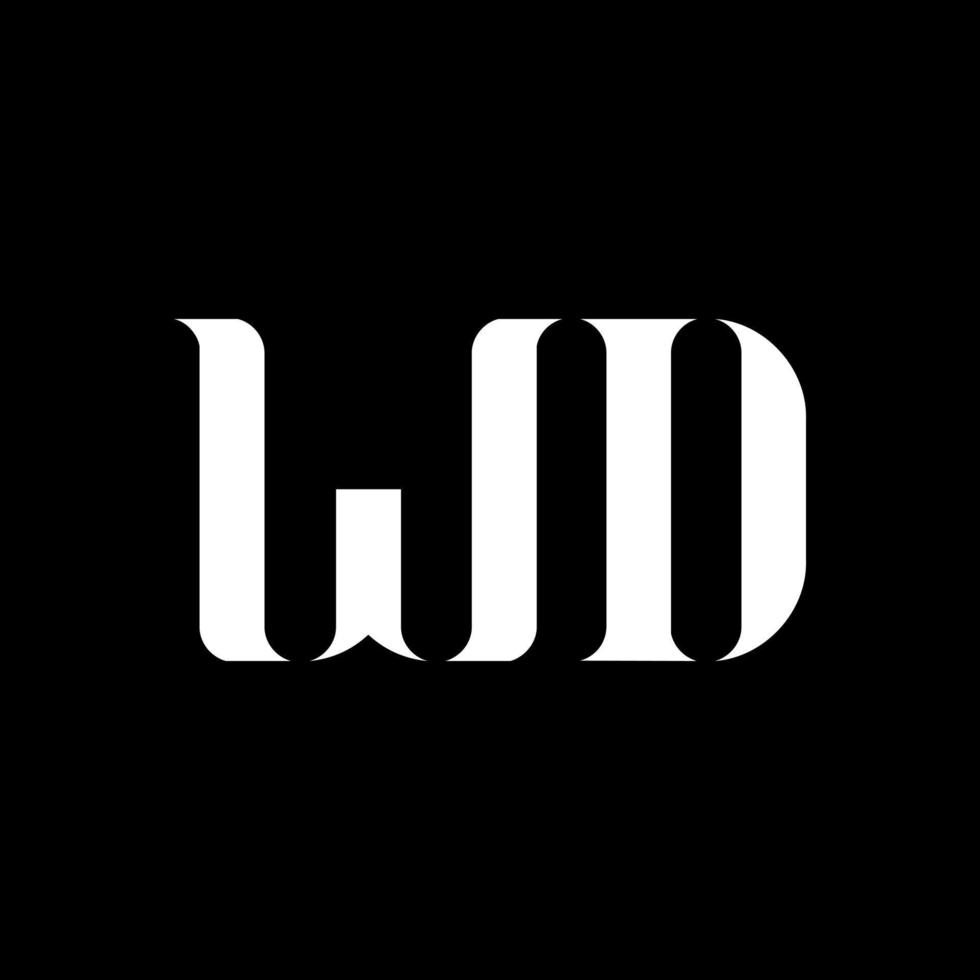 création de logo de lettre wd wd. lettre initiale wd cercle lié monogramme majuscule logo couleur blanche. logo wd, conception wd. wd, wd vecteur