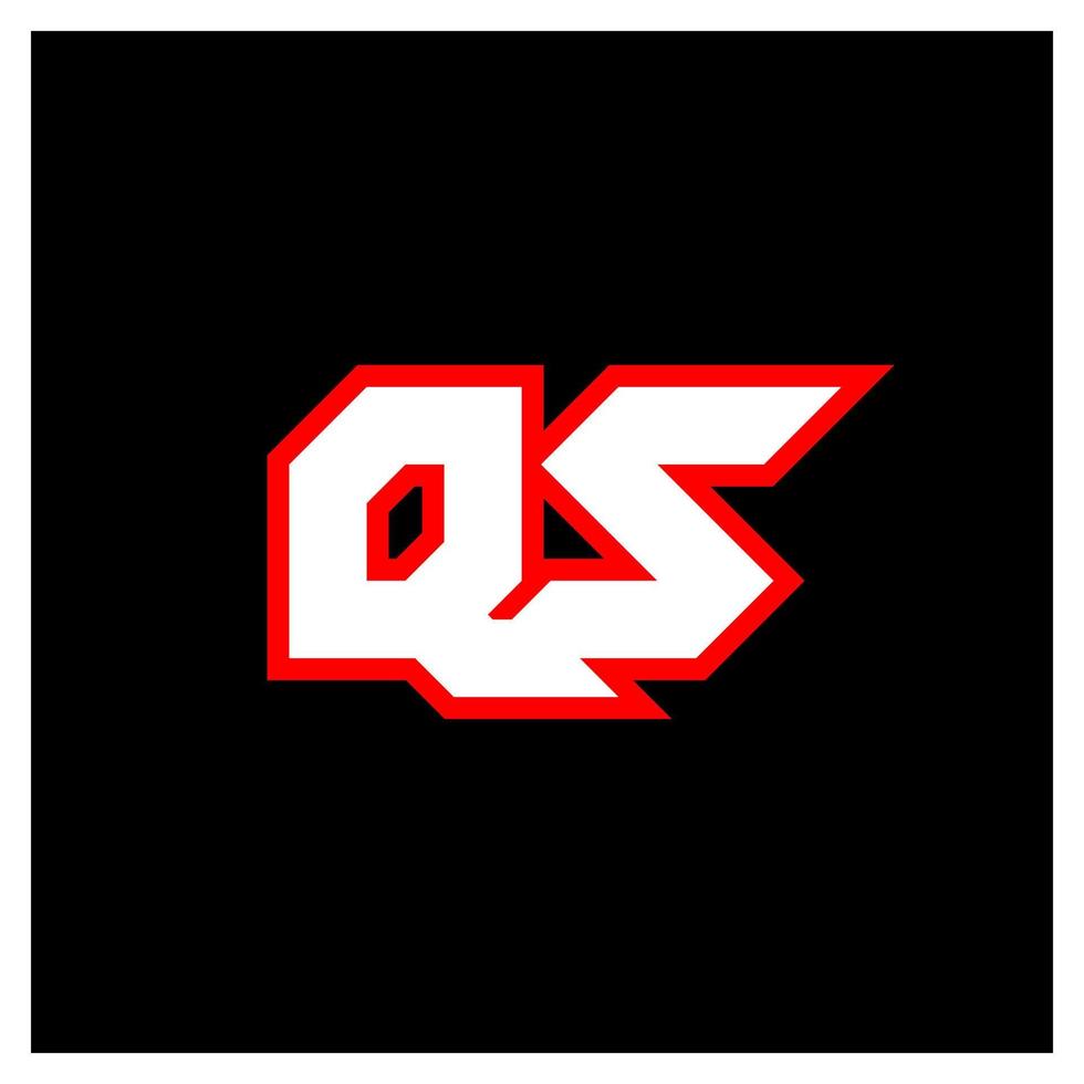 création de logo qs, conception initiale de la lettre qs avec style science-fiction. logo qs pour le jeu, l'esport, la technologie, le numérique, la communauté ou l'entreprise. qs sport police alphabet italique moderne. polices de style urbain de typographie. vecteur