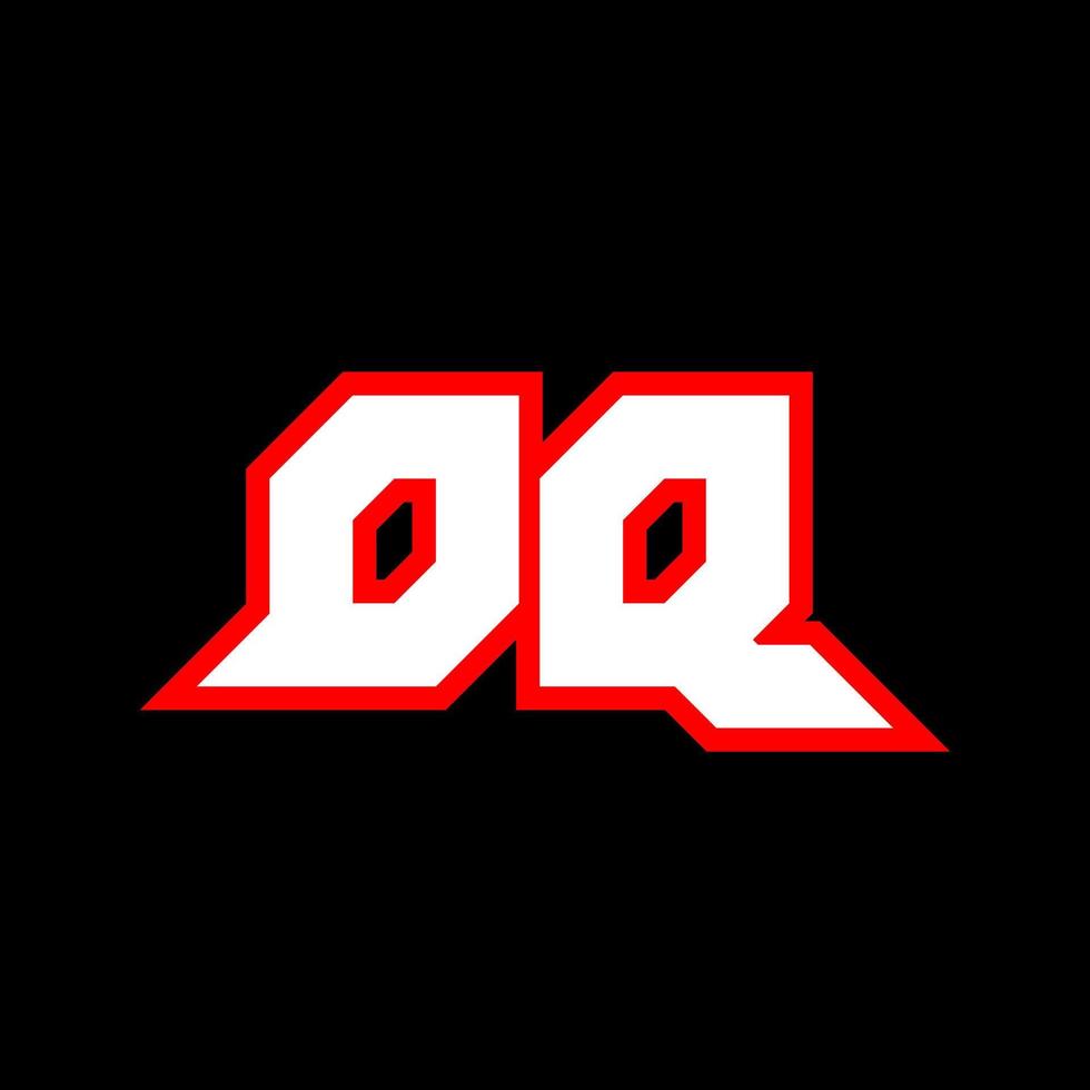 création de logo dq, conception initiale de lettre dq avec style science-fiction. logo dq pour le jeu, l'esport, la technologie, le numérique, la communauté ou l'entreprise. police de l'alphabet italique moderne dq sport. polices de style urbain de typographie. vecteur