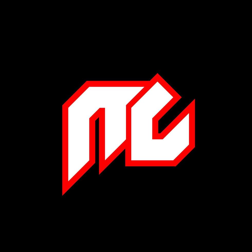 création de logo nl, conception de lettre initiale nl avec style science-fiction. logo nl pour le jeu, l'esport, la technologie, le numérique, la communauté ou l'entreprise. nl sport police alphabet italique moderne. polices de style urbain de typographie. vecteur