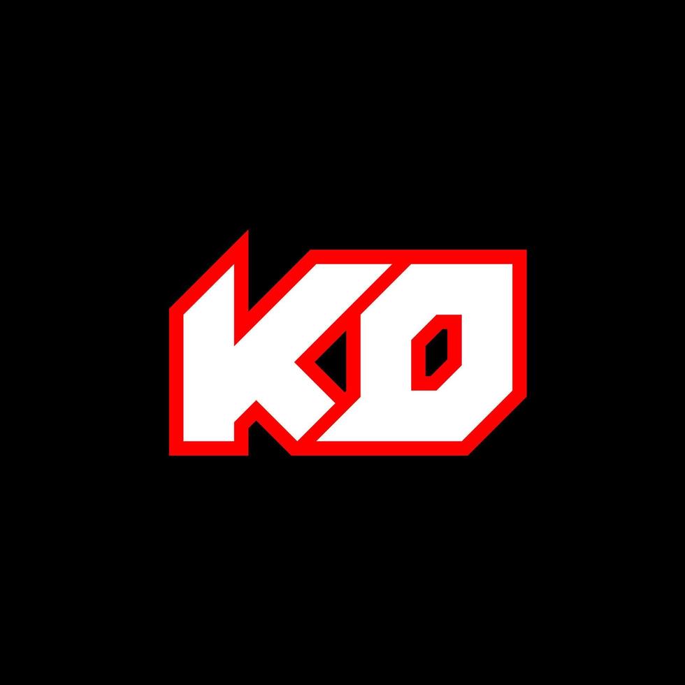 création de logo kd, conception initiale de lettre kd avec style science-fiction. logo kd pour le jeu, l'esport, la technologie, le numérique, la communauté ou l'entreprise. kd sport police alphabet italique moderne. polices de style urbain de typographie. vecteur