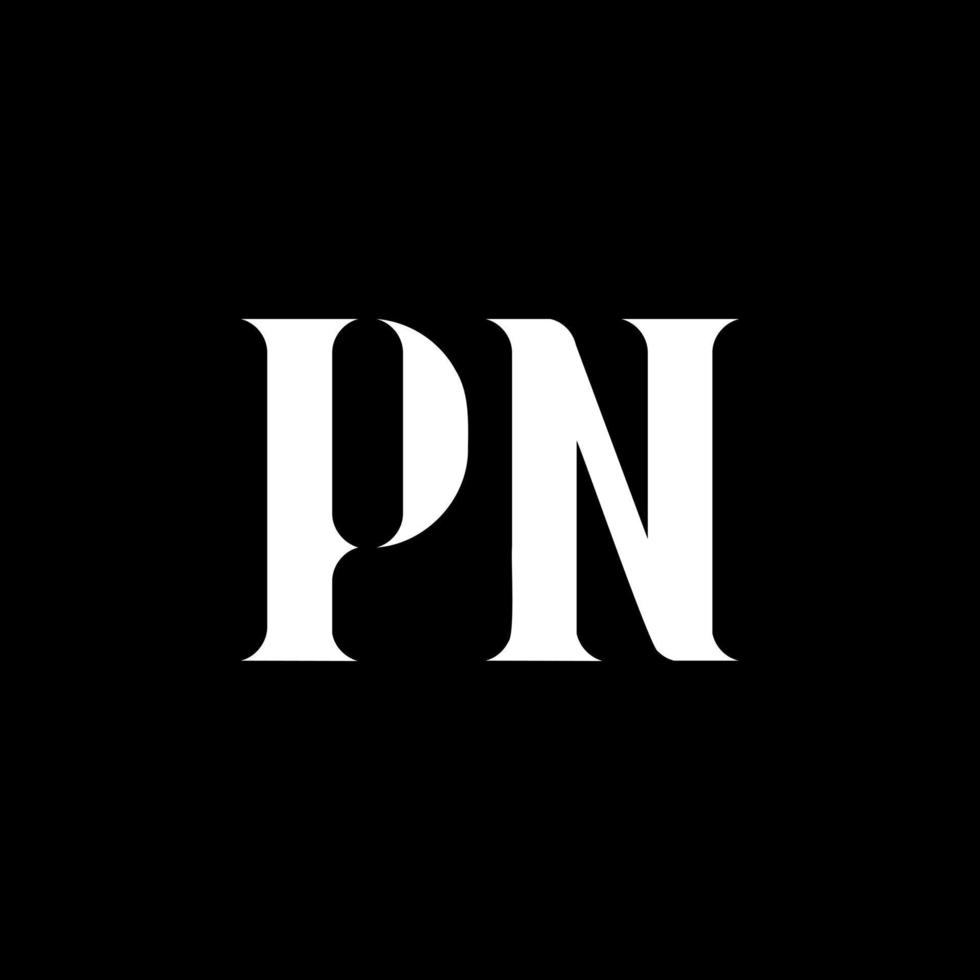 création de logo de lettre pn pn. lettre initiale pn majuscule monogramme logo couleur blanche. logo pn, conception pn. pn, pn vecteur
