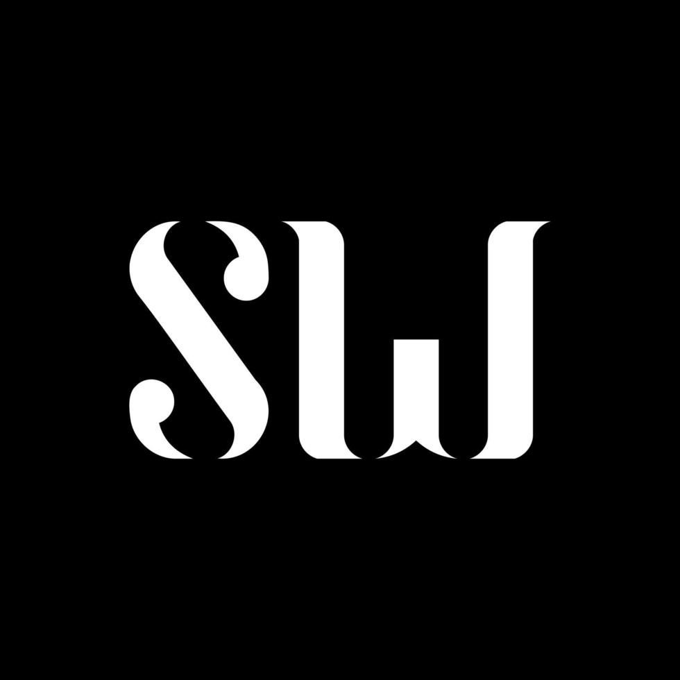 création de logo de lettre sw sw. lettre initiale w logo monogramme majuscule couleur blanche. logo sw, conception sw. sw, sw vecteur