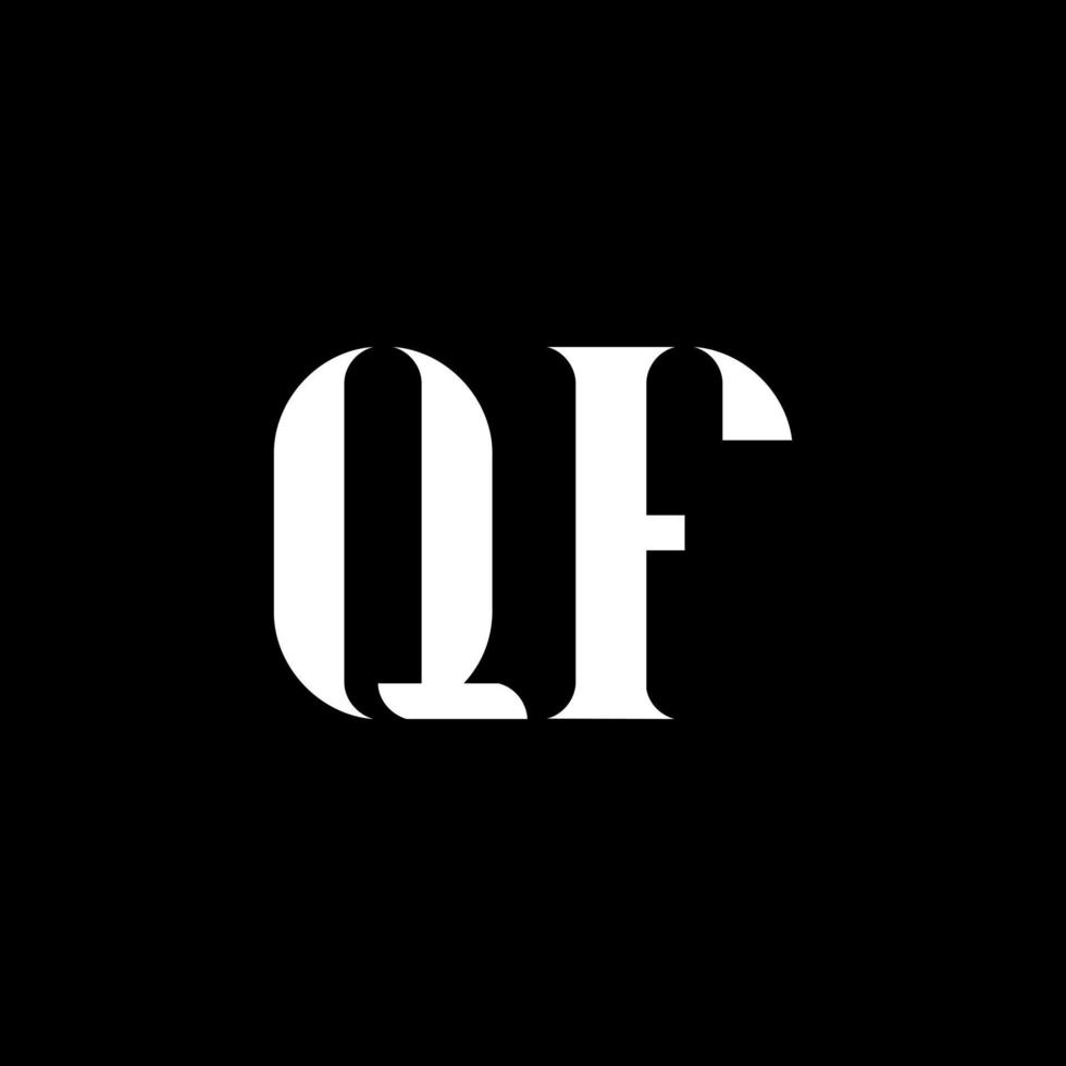 création de logo de lettre qf qf. lettre initiale qf majuscule monogramme logo couleur blanche. logo qf, conception qf. qf, qf vecteur