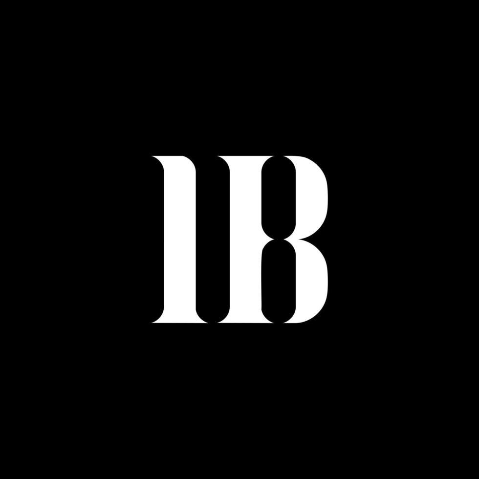 création de logo de lettre ib ib. lettre initiale ib majuscule monogramme logo couleur blanche. logo ib, conception ib. ib, ib vecteur