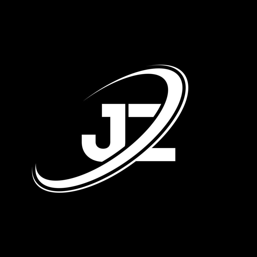 création de logo de lettre jz jz. lettre initiale jz cercle lié logo monogramme majuscule rouge et bleu. logo jz, conception jz. jz, jz vecteur