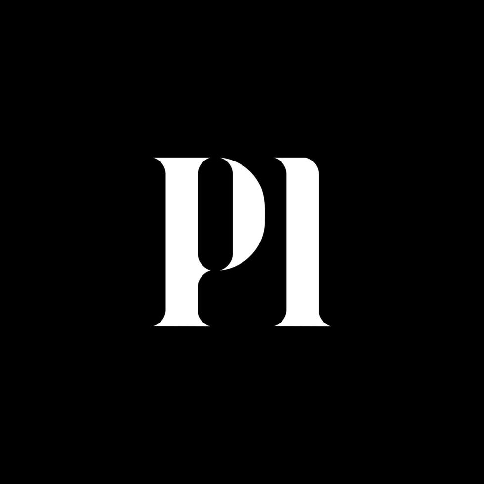 création de logo de lettre pi pi. lettre initiale pi majuscule monogramme logo couleur blanche. logo pi, conception pi. pi, pi vecteur
