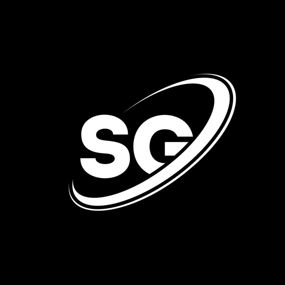 création de logo de lettre sg sg. lettre initiale sg cercle lié logo monogramme majuscule rouge et bleu. logo sg, conception sg. qc, qc vecteur