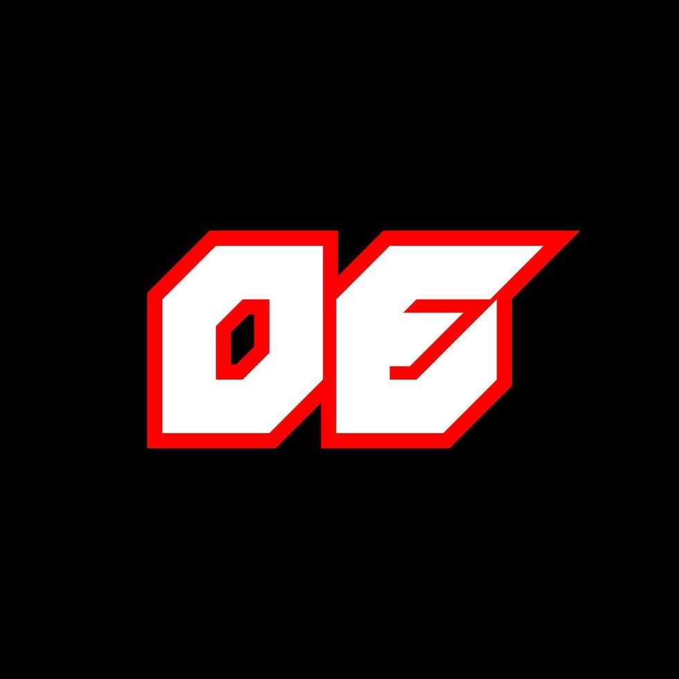 création de logo oe, conception initiale de la lettre oe avec style science-fiction. logo oe pour le jeu, l'esport, la technologie, le numérique, la communauté ou l'entreprise. oe sport police alphabet italique moderne. polices de style urbain de typographie. vecteur