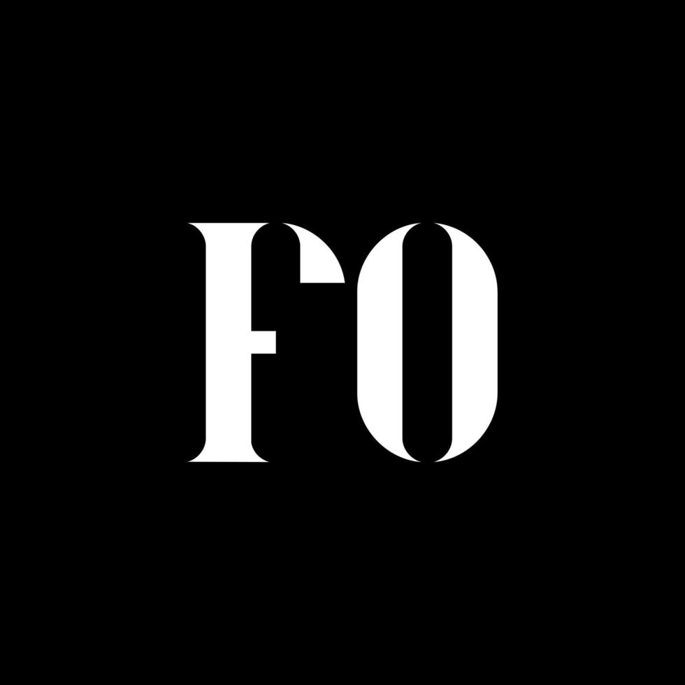 création de logo de lettre fo fo. lettre initiale fo logo monogramme majuscule couleur blanche. pour le logo, pour le design. fo, fo vecteur