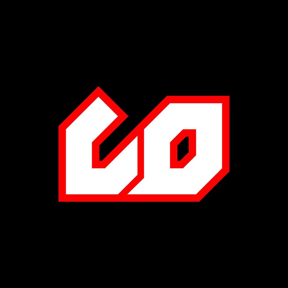 création de logo ld, conception initiale de la lettre ld avec style science-fiction. logo ld pour le jeu, l'esport, la technologie, le numérique, la communauté ou l'entreprise. ld sport police alphabet italique moderne. polices de style urbain de typographie. vecteur