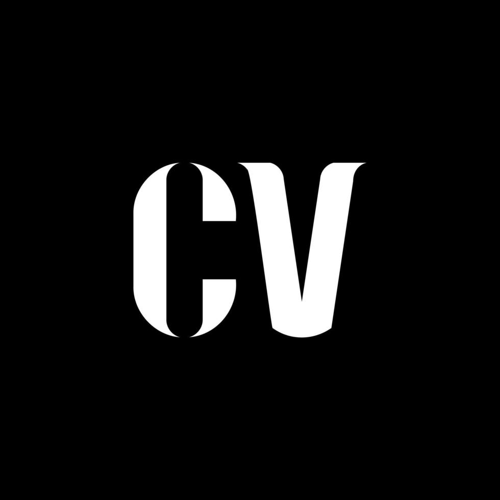 création de logo cv lettre cv. lettre initiale cv majuscule monogramme logo couleur blanche. logo cv, conception de cv. curriculum vitae, curriculum vitae vecteur