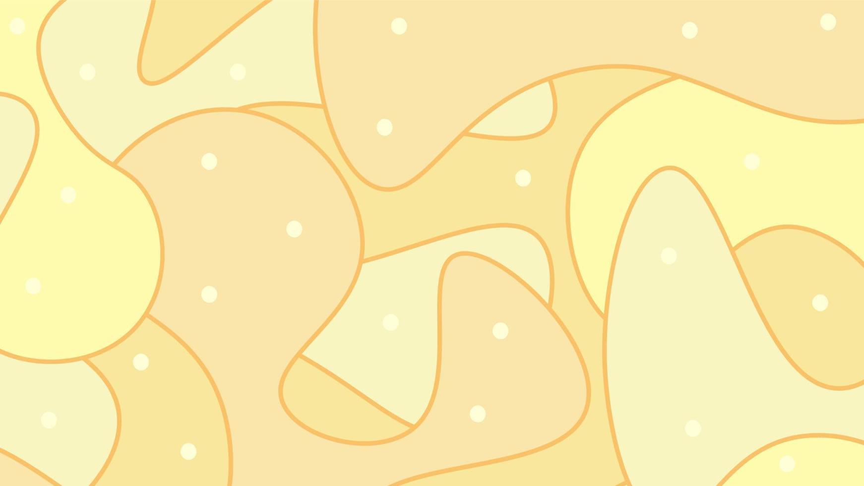 abstrait jaune avec des formes rondes. illustration vectorielle. vecteur