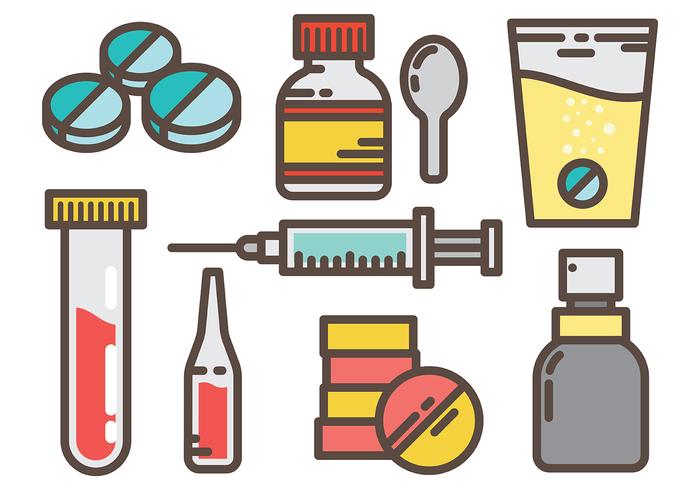 Icônes vectorielles médicales gratuites vecteur