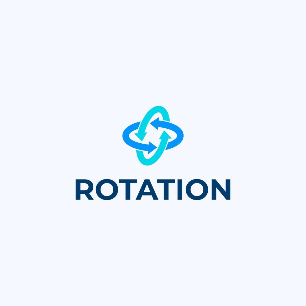 rotation abstraite du logo, concept de flèche vecteur