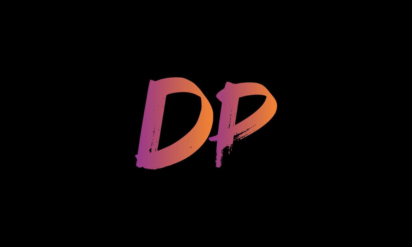 lettre initiale logo dp. dp brush stock letter logo design fichier vectoriel gratuit.