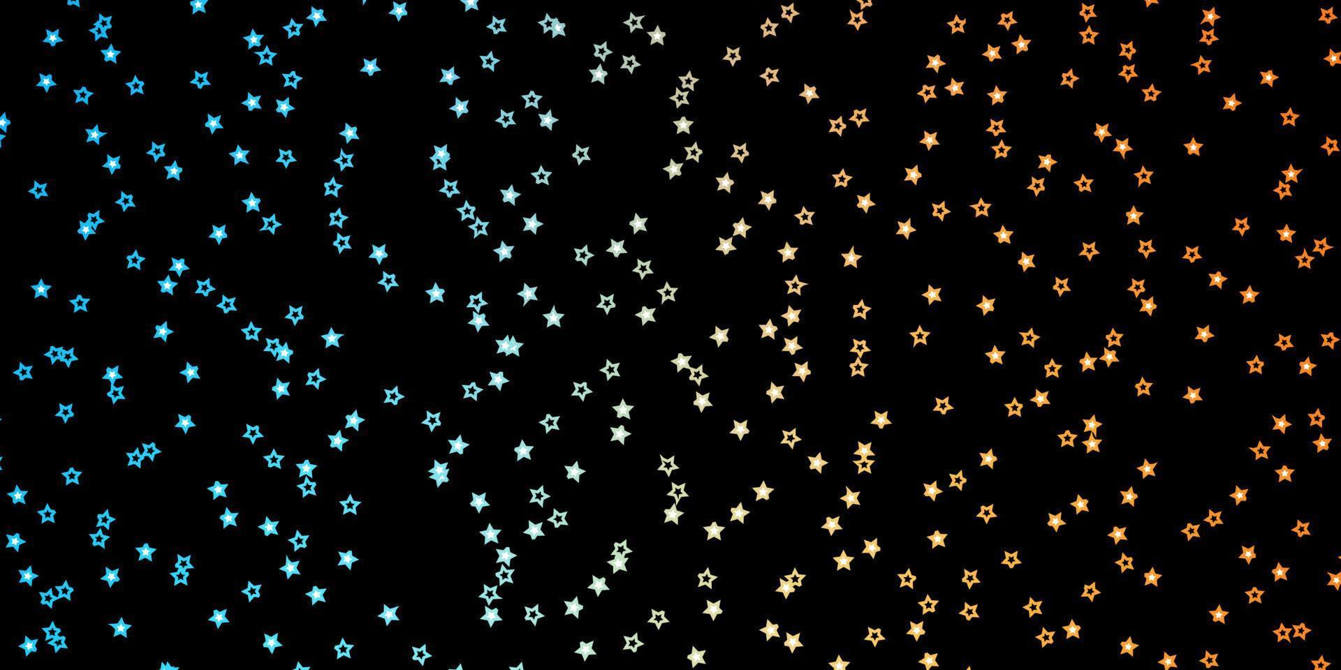 modèle vectoriel bleu foncé, jaune avec des étoiles abstraites.