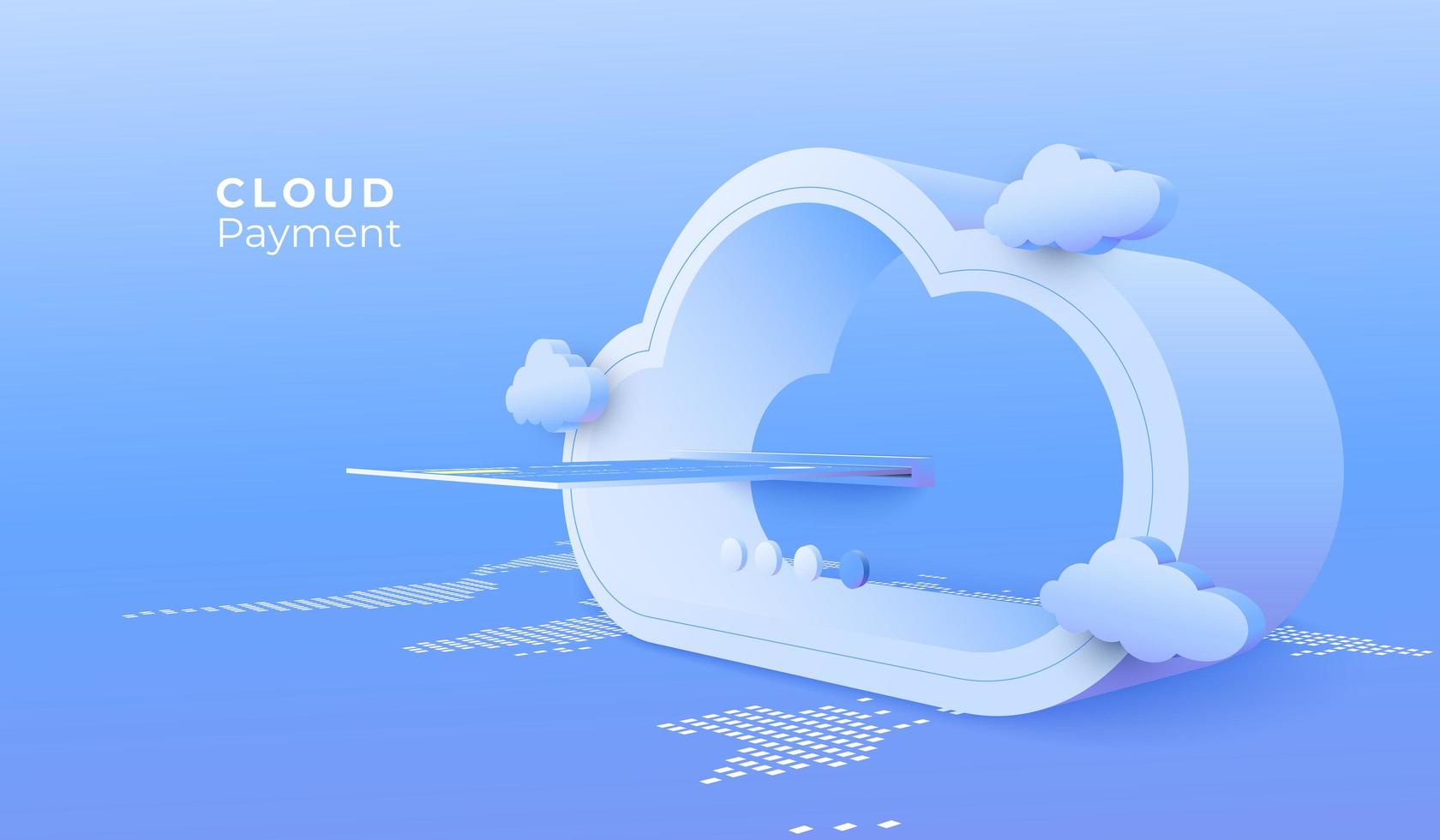 concept de paiement cloud computing vecteur