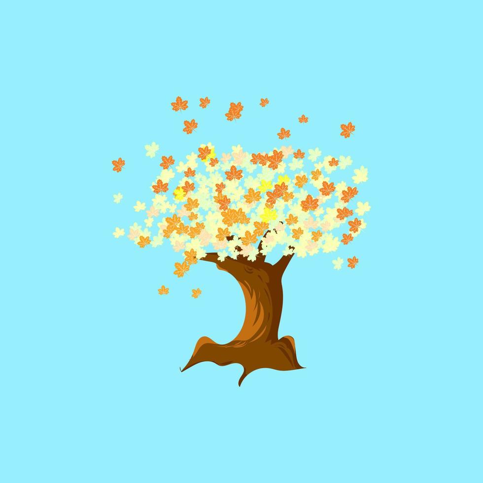 vecteur premium l arbre plat vecteur arbre d'automne. image clipart