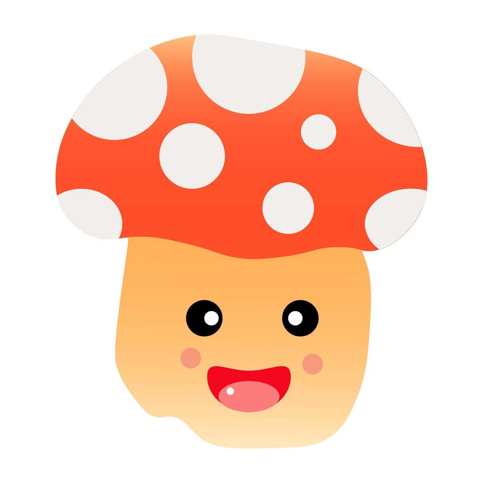 caractère champignon. illustration de champignon, personnage de mascotte de champignon vecteur