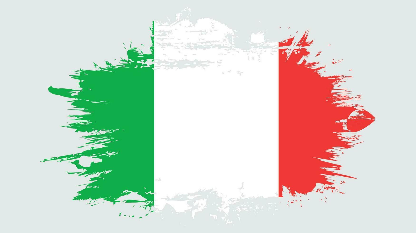 vecteur de conception de drapeau italie coloré texture grunge en détresse
