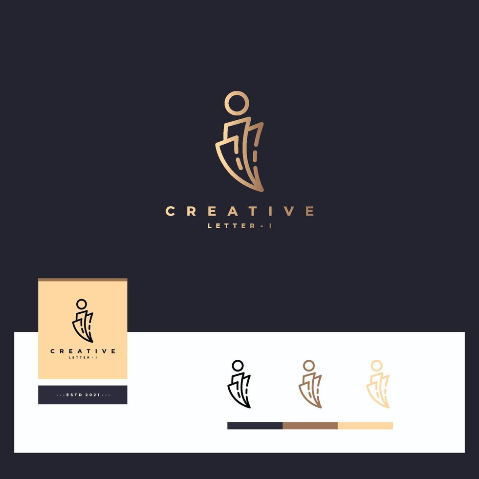 lettre i logotype vecteur