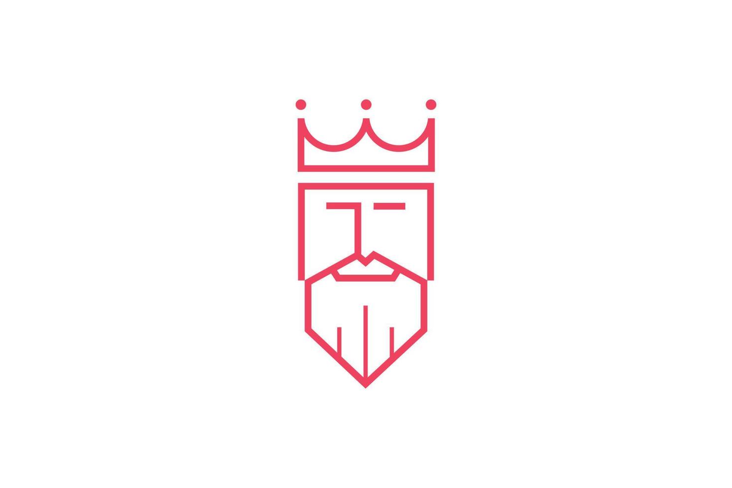 logo roi avec couronne vecteur