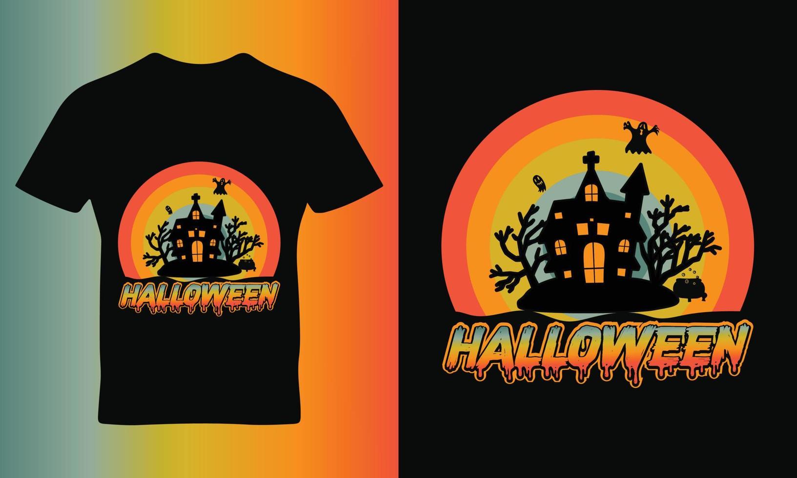 joyeux halloween trier citation typographie t-shirt modèle conception vecteur