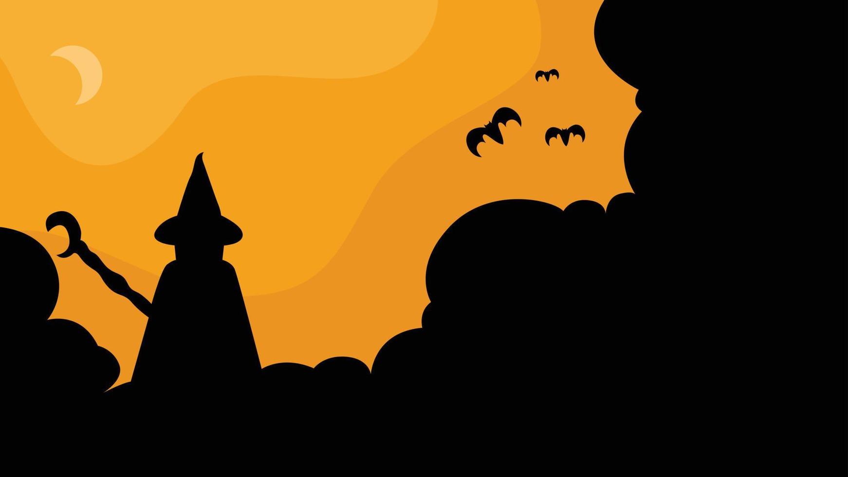 bannière d'illustration vectorielle pour halloween vecteur