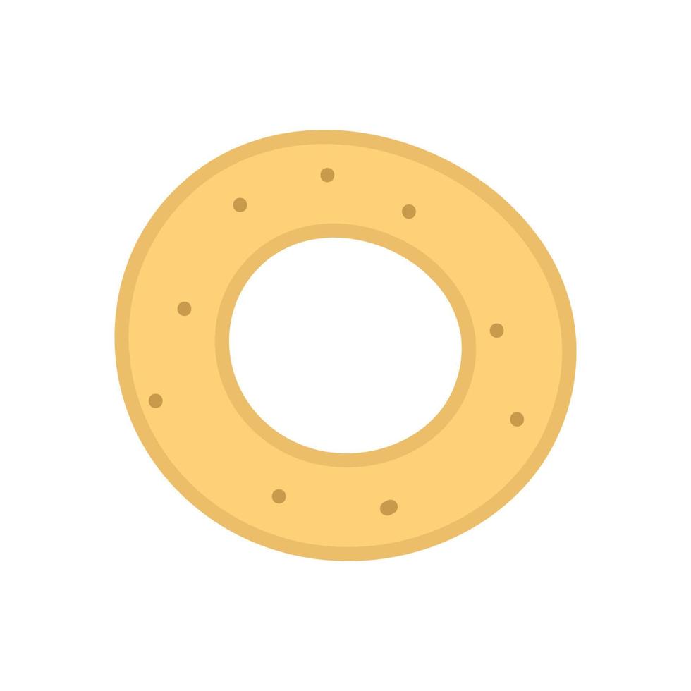 bagel avec de la poudre sur fond clair. image vectorielle isolée à utiliser dans les menus ou comme impression vecteur