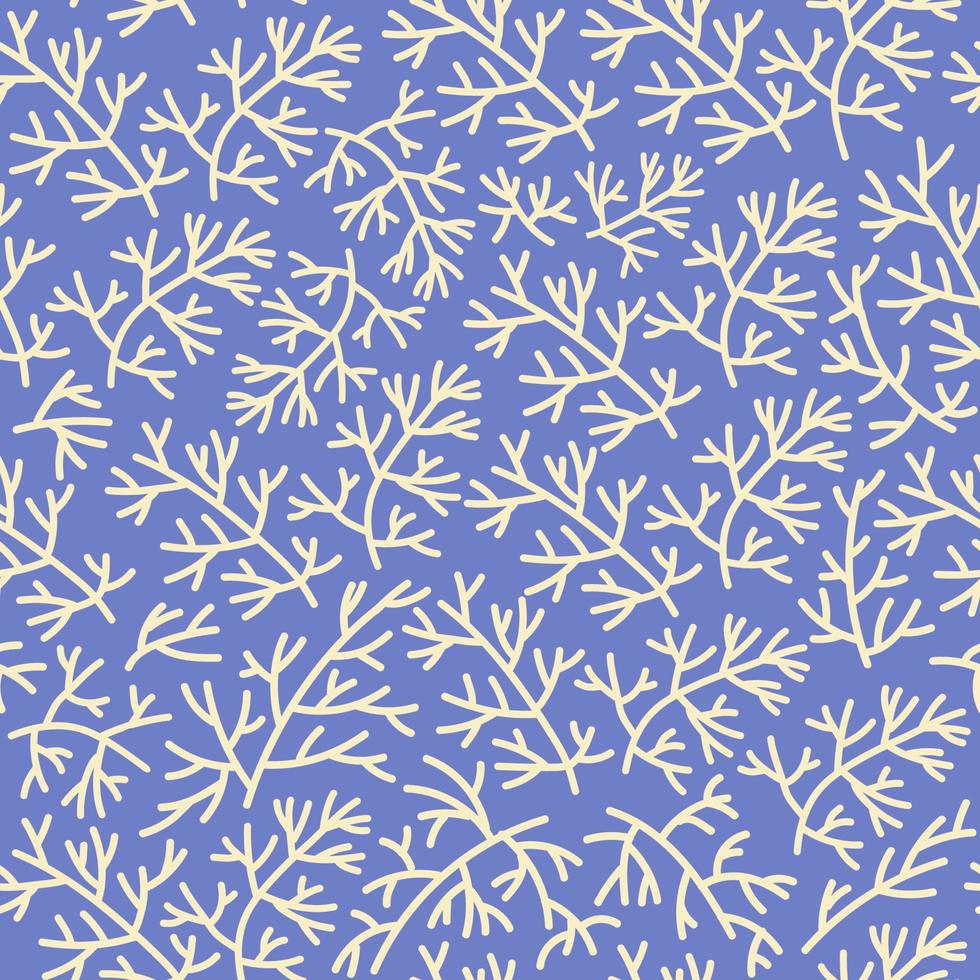 motif abstrait vectorielle continue avec des plantes sur fond violet vecteur