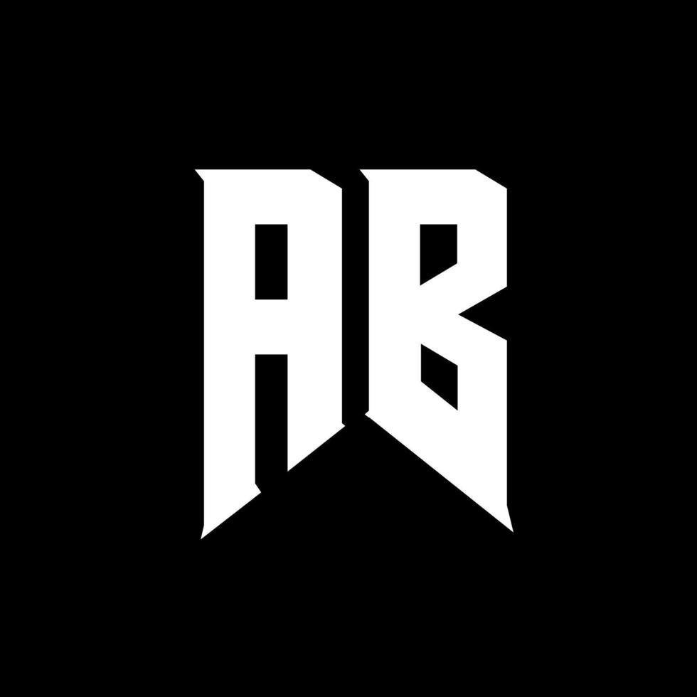 création de logo de lettre ab. lettres initiales icône du logo ab gaming pour les entreprises technologiques. lettre technique ab modèle de conception de logo minimal. vecteur de conception de lettre ab avec des couleurs blanches et noires. un B