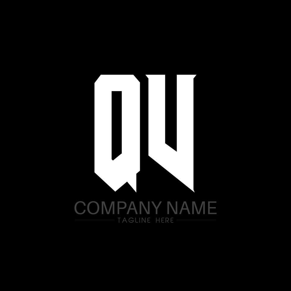 création de logo de lettre qv. lettres initiales icône du logo qv gaming pour les entreprises technologiques. lettre technique qv modèle de conception de logo minimal. vecteur de conception de lettre qv avec des couleurs blanches et noires. qv