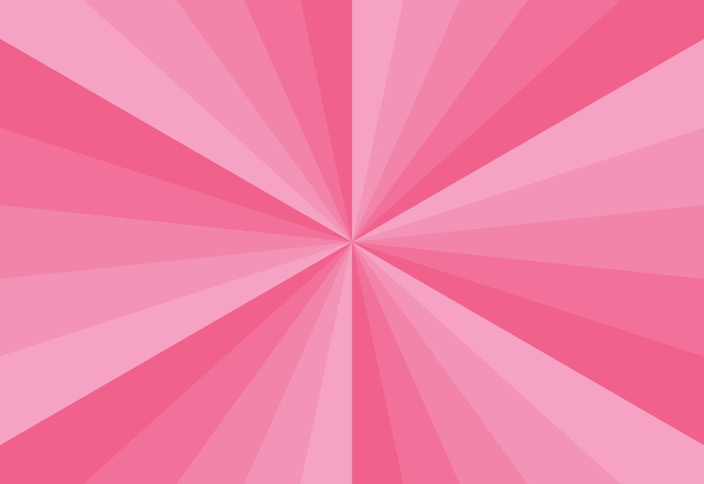 arrière-plan abstrait explosion de couleur rose dégradé. effet d'éblouissement de style asiatique. motif d'éclat de soleil. illustration vectorielle d'un rayon radial. faisceau étroit. pour les toiles de fond, les affiches, les bannières et les couvertures. vecteur